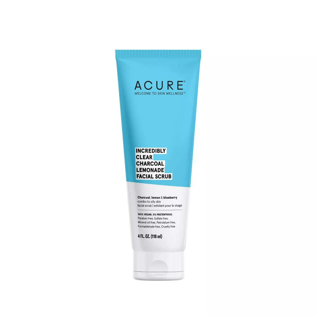 Acure Incredibly Clear Charcoal Lemonade Facial Scrub, 4 Oz